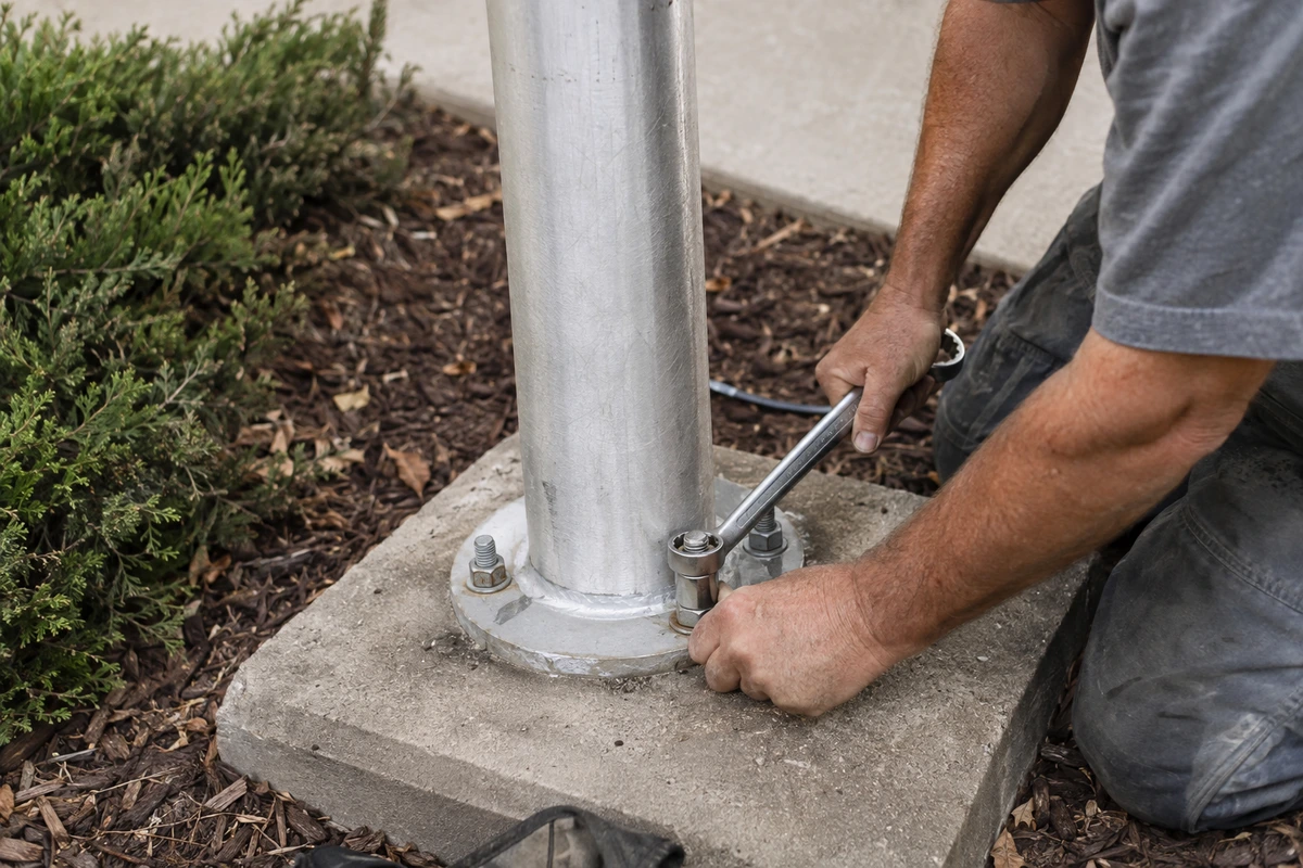 Flagpole installation and repair contractor